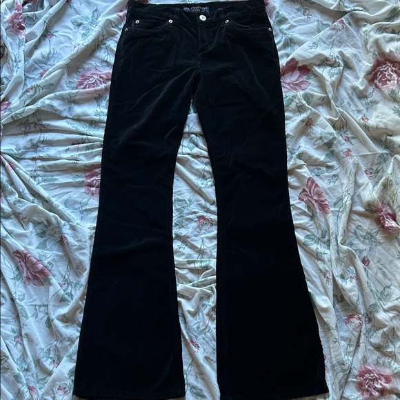 Rare Vintage Juicy Couture Low Rise Velvet Flared Pants 27